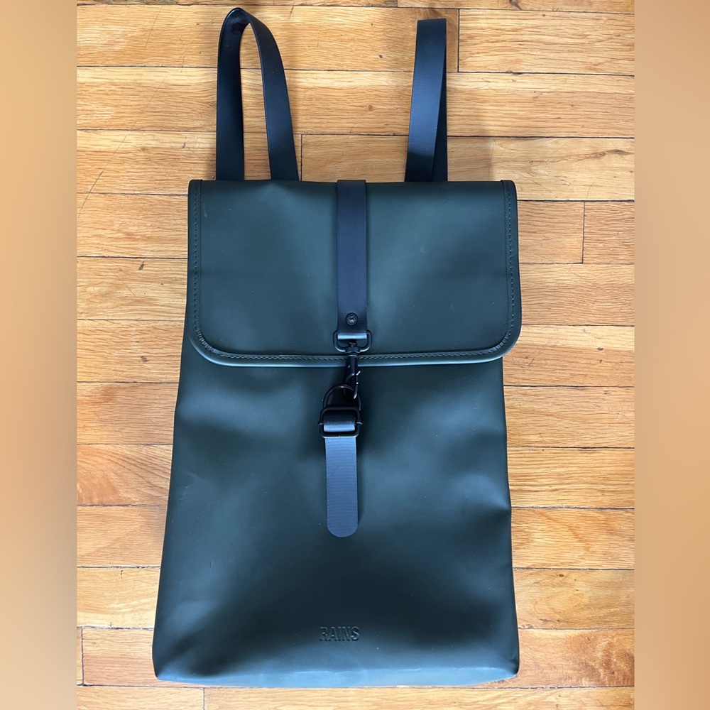 Rains Dark Green Backpack